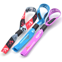 Promotion High Quality Event Sport Festival Wristbands Accessories Woven Polyester Fabric Bracelets